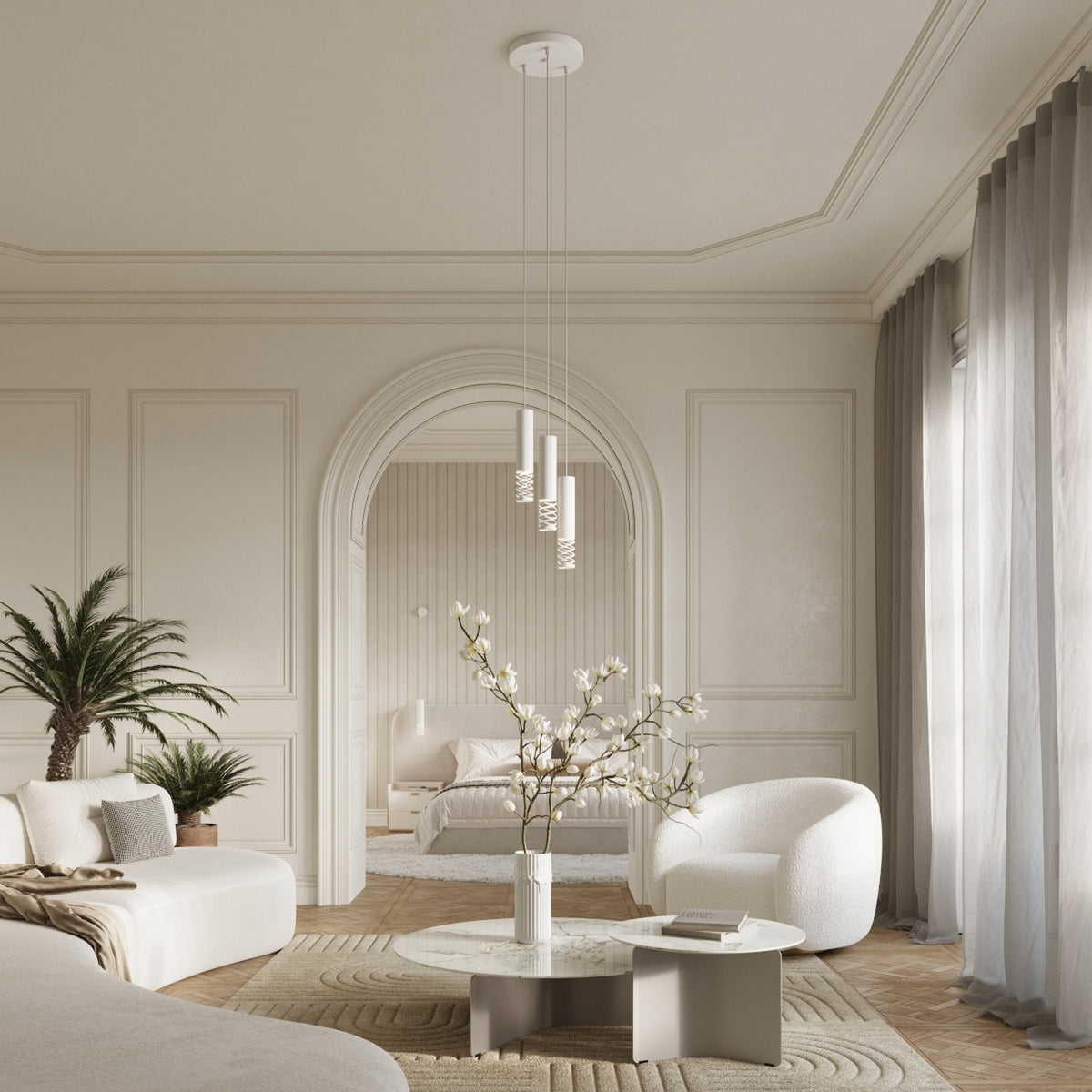 Pendant lamp LAMI 3P white