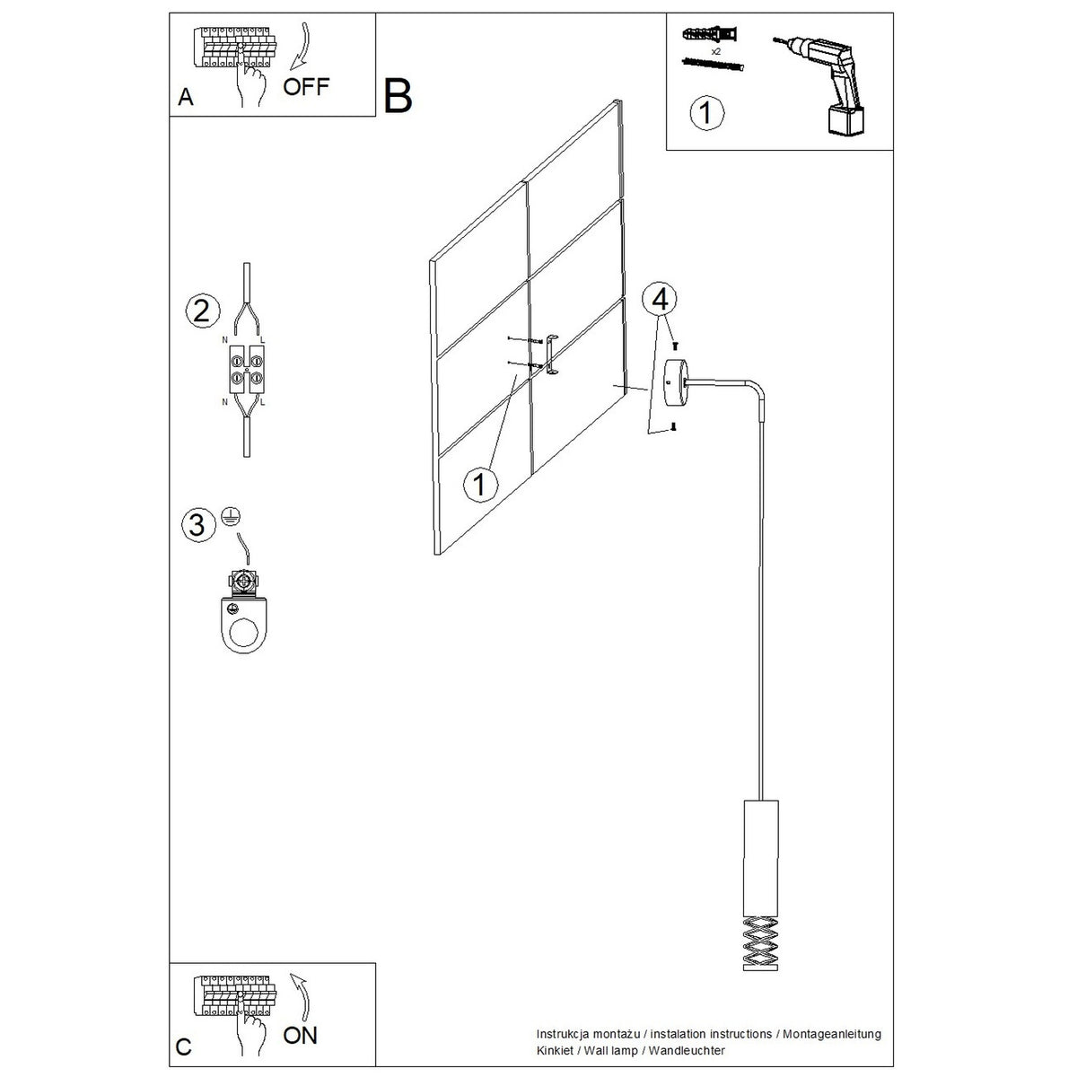 Wall lamp LAMI white