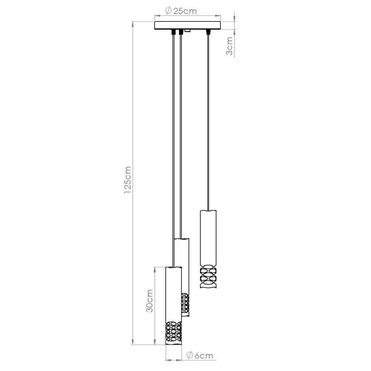 Pendant lamp LIRO 3P white