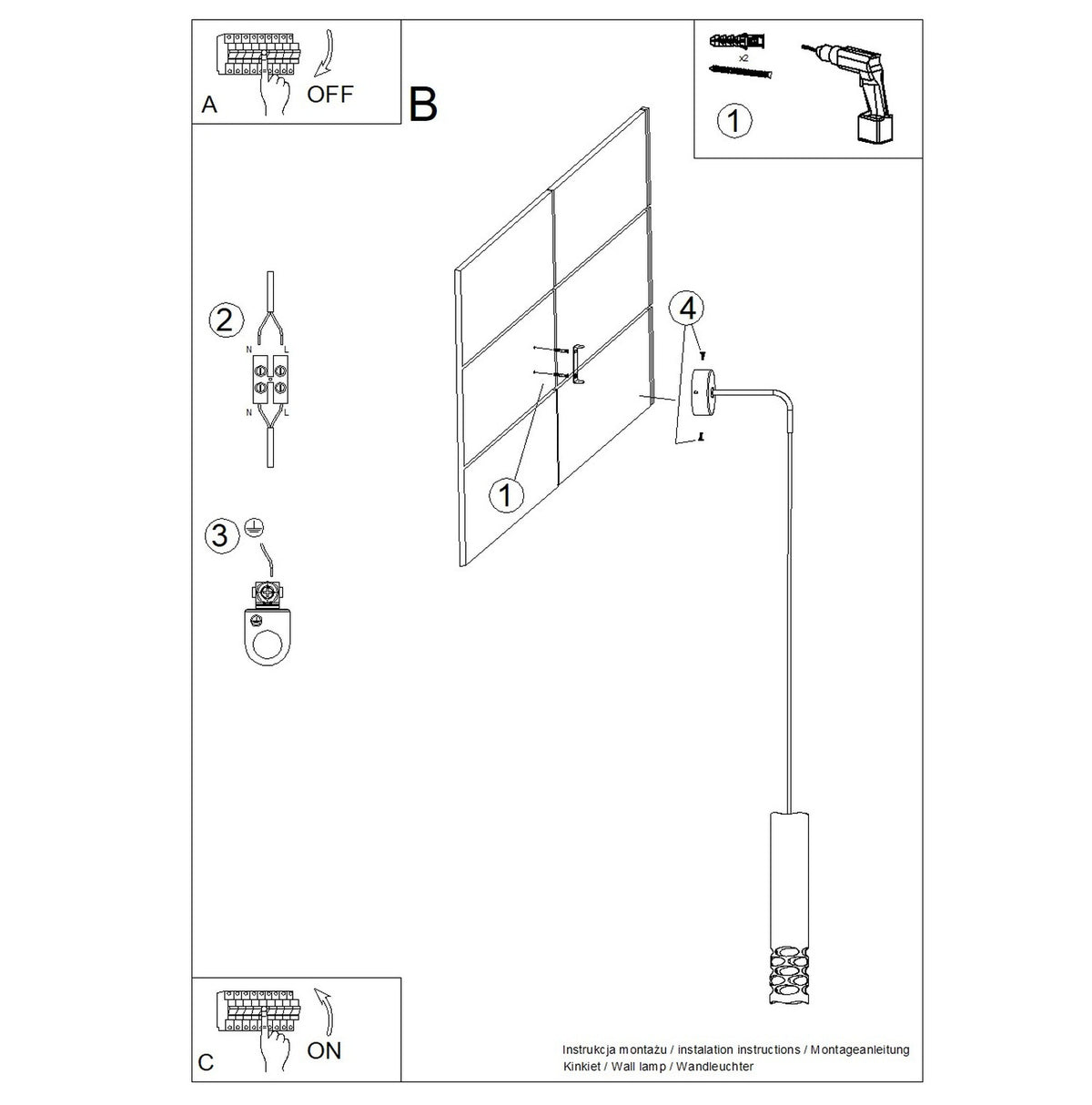 Wall lamp LIRO white