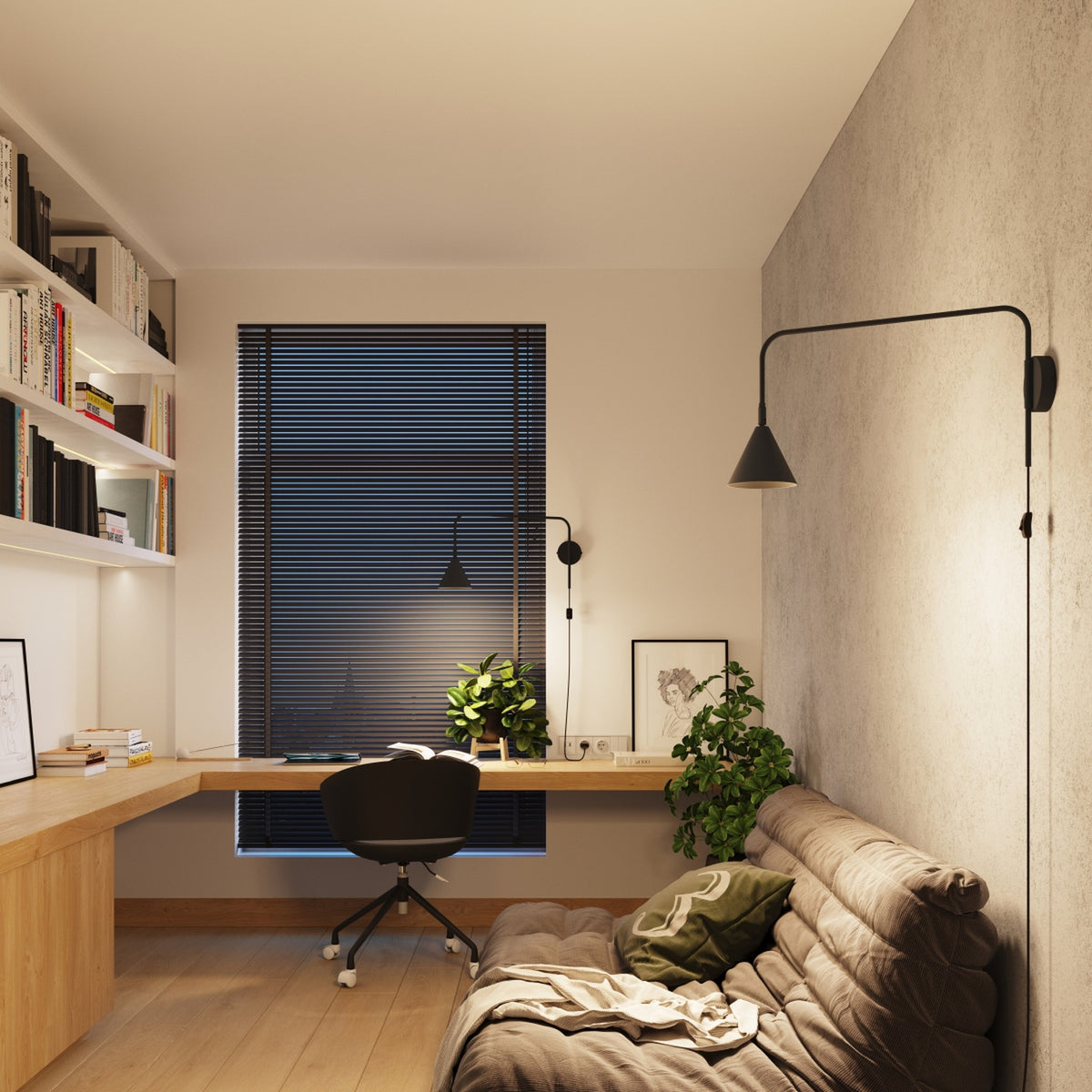 Wall lamp NOX black