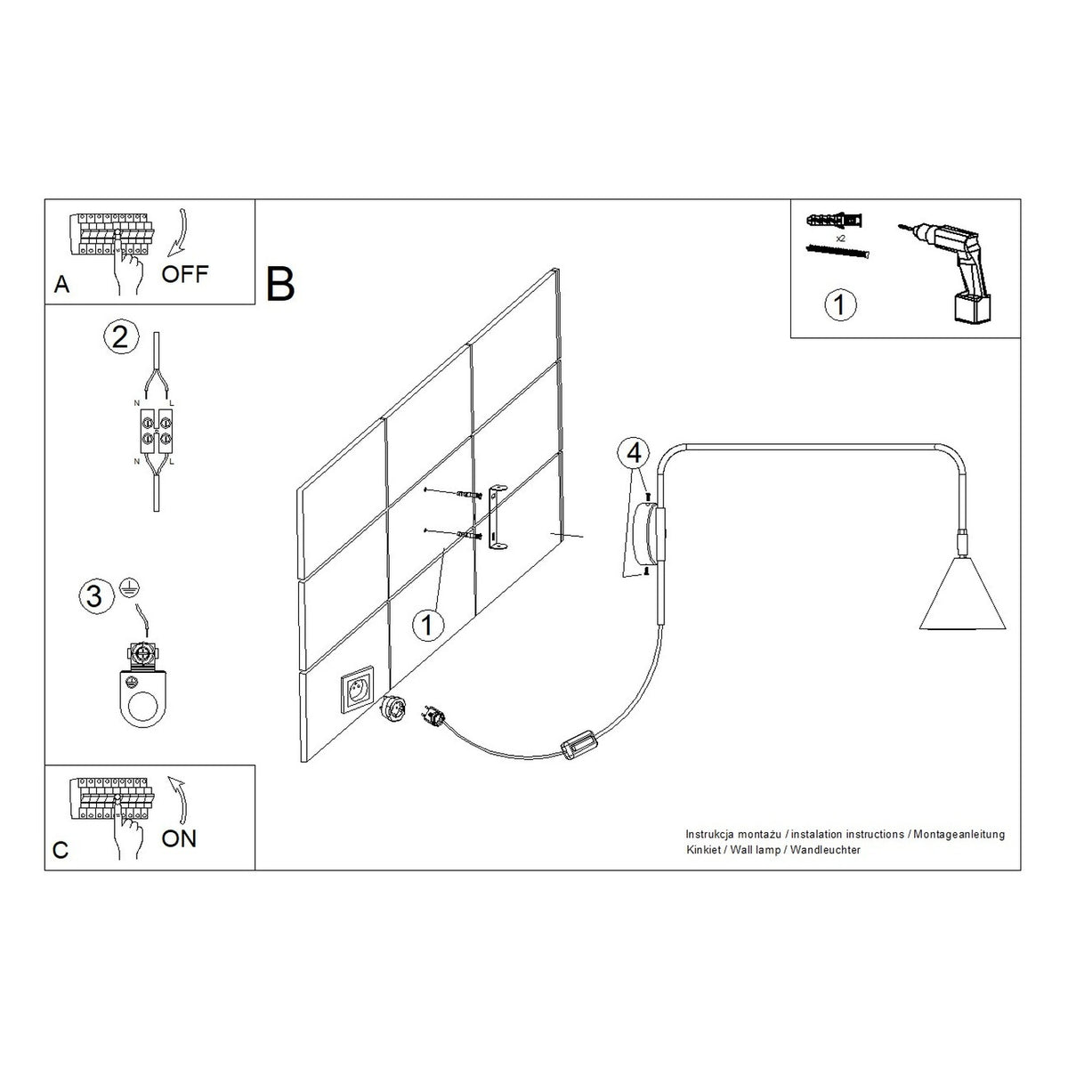 Wall lamp NOX beige
