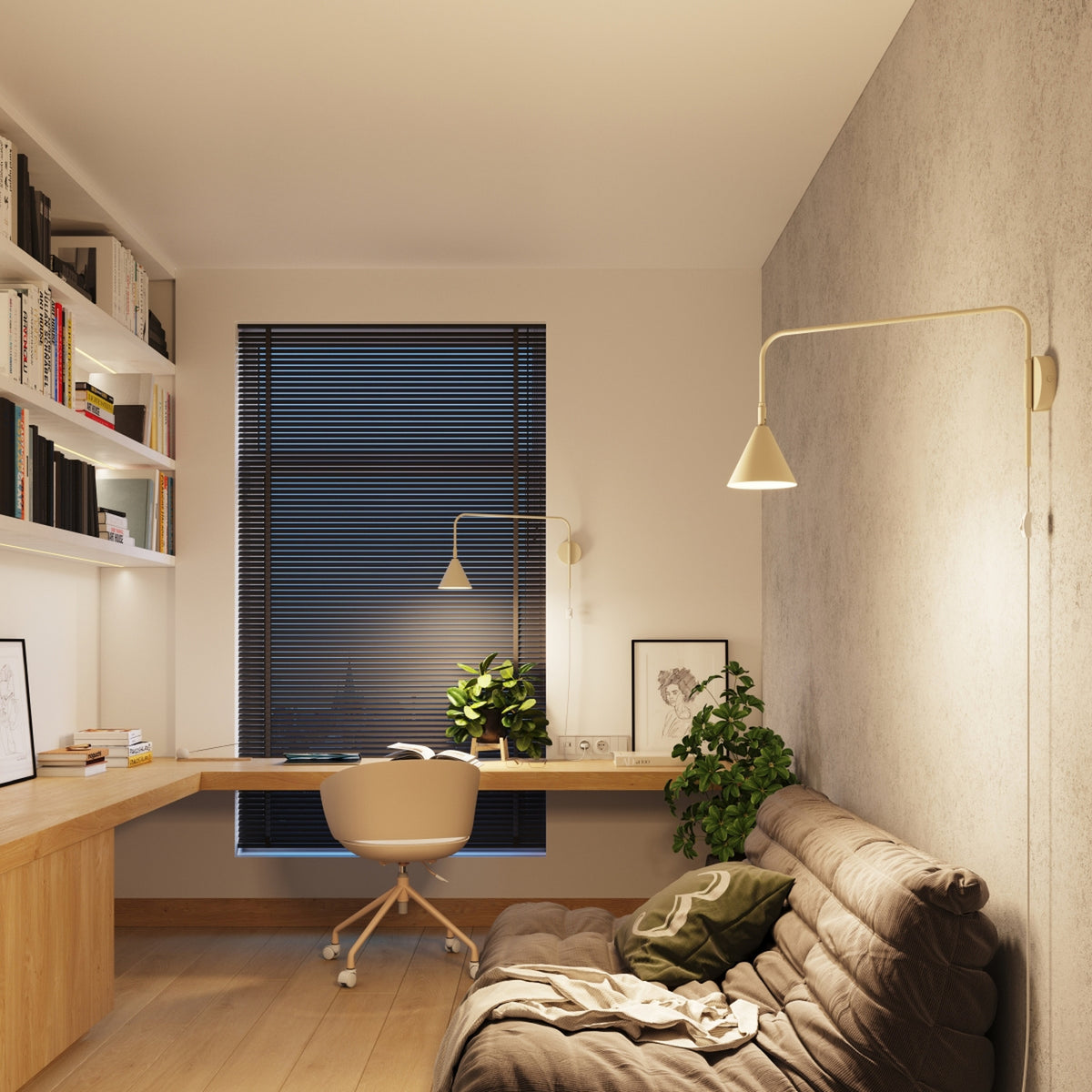 Wall lamp NOX beige