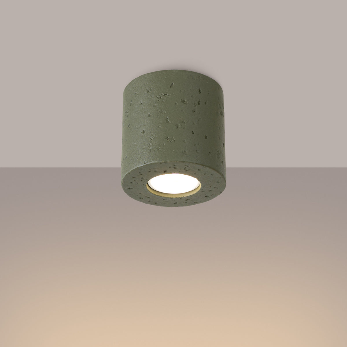 Ceiling lamp ORBIS concrete olive green