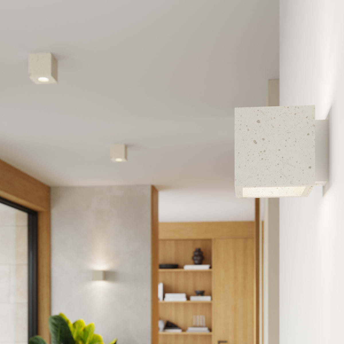 Wall lamp QUAD concrete beige