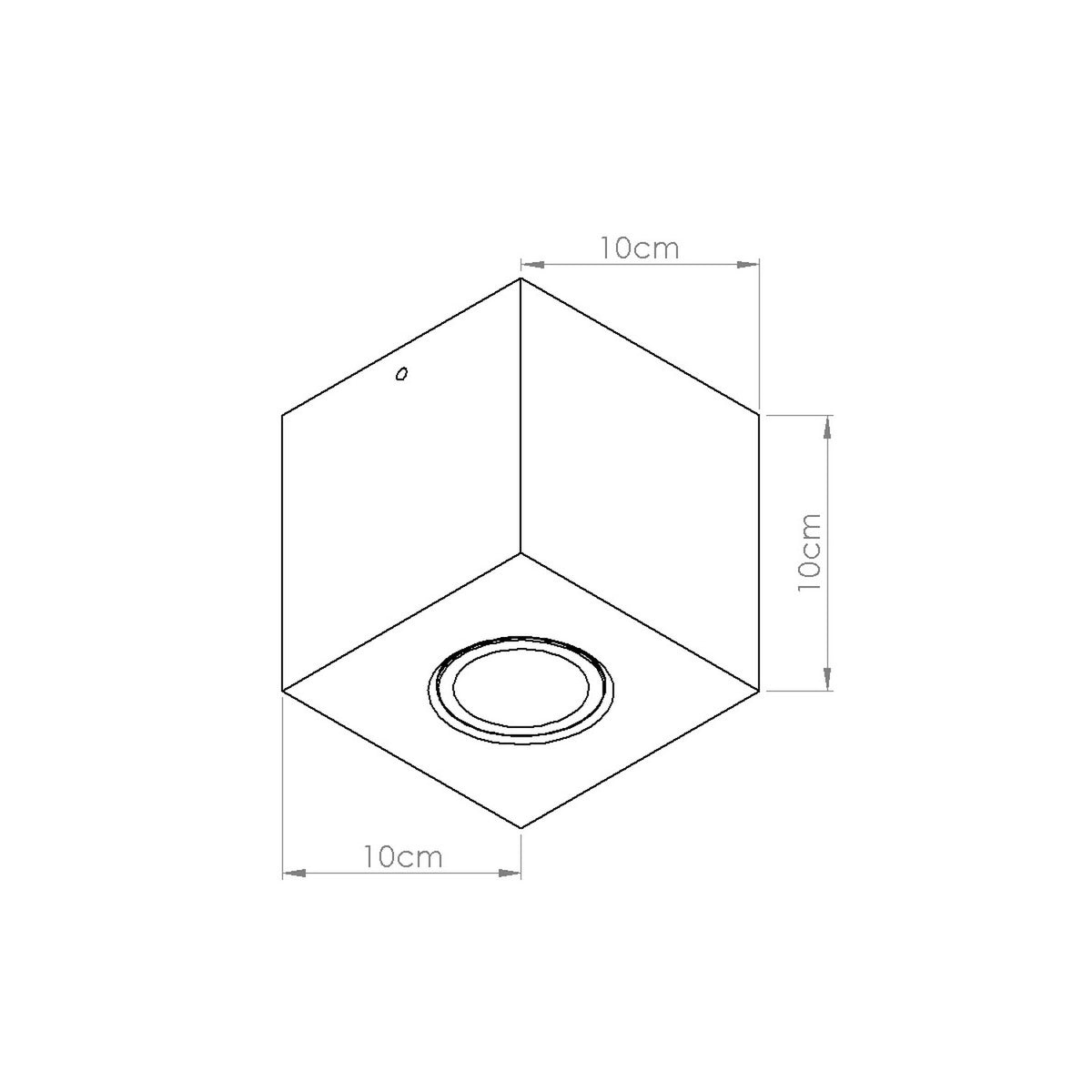 Ceiling lamp QUAD concrete beige