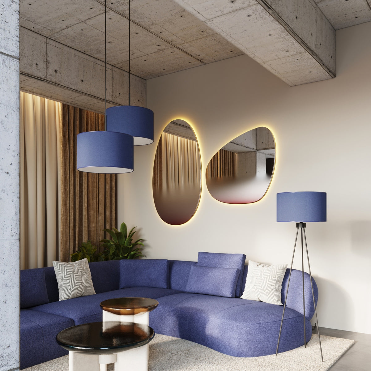 Pendant lamp NEVIA navy