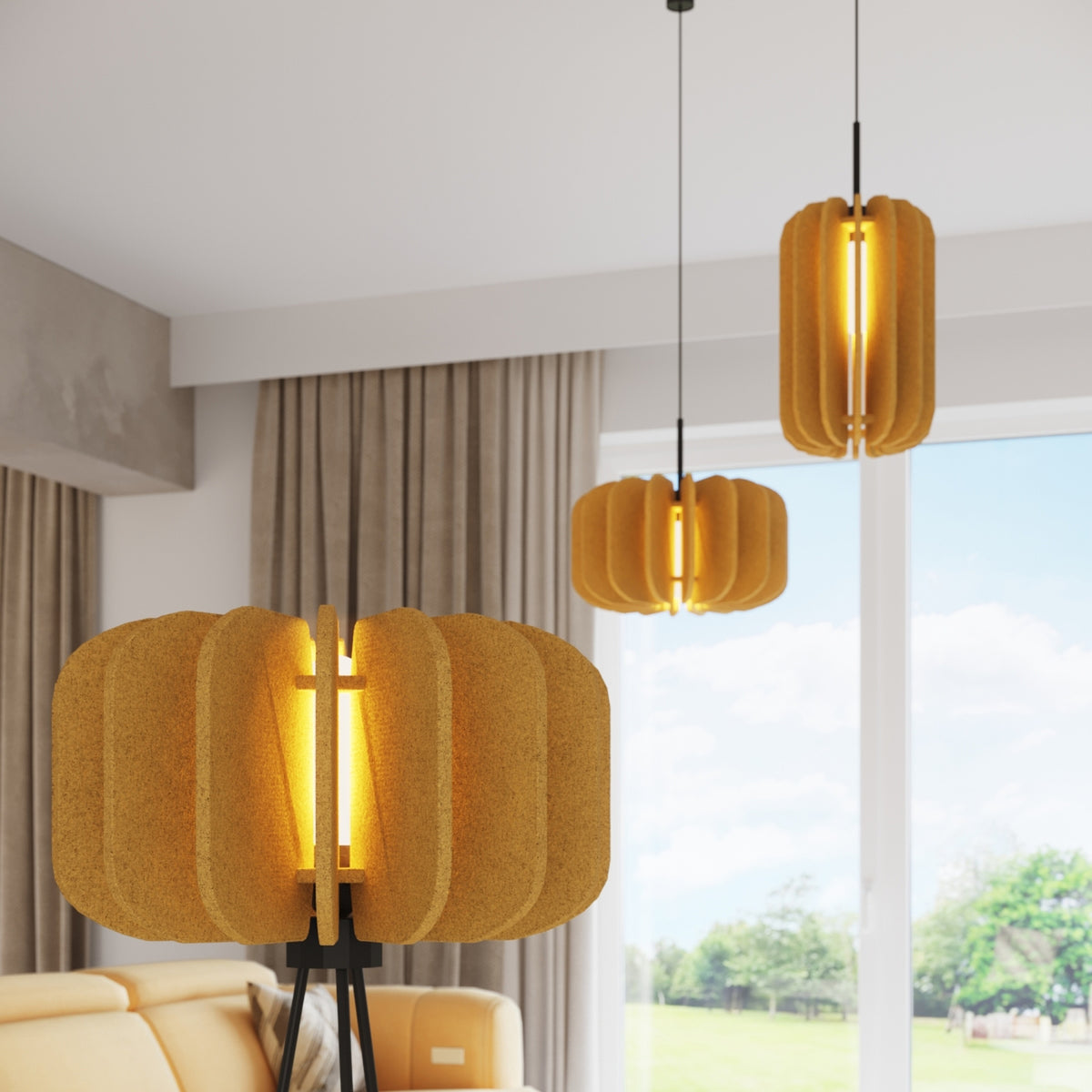 Pendant lamp MULA 27 yellow