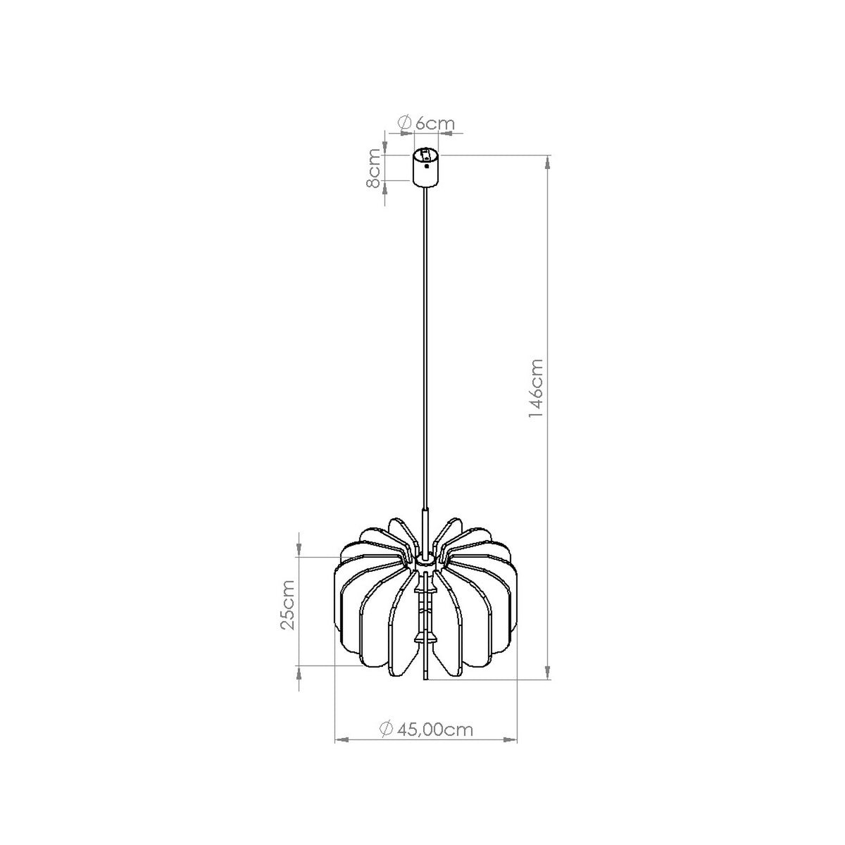 Pendant lamp MULA 45 beige