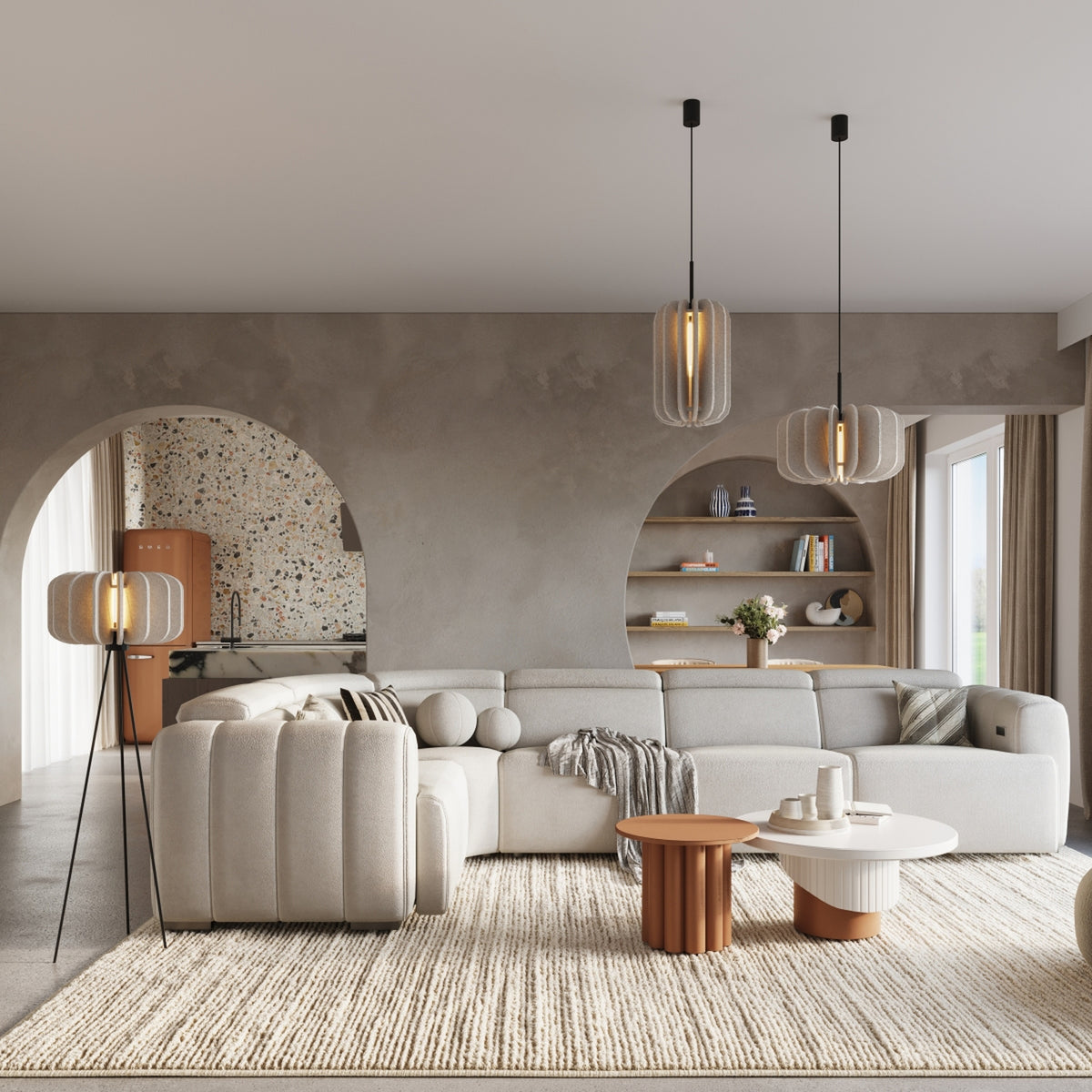Pendant lamp MULA 45 beige