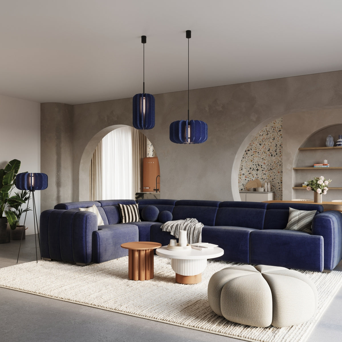 Pendant lamp MULA 45 navy
