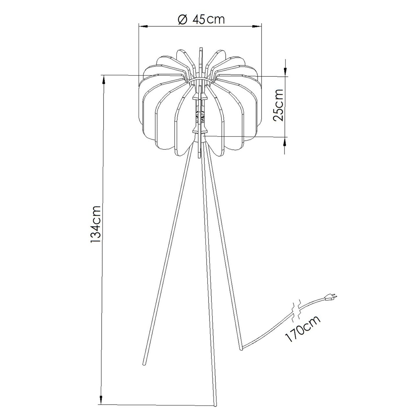 Floor lamp MULA 45 navy