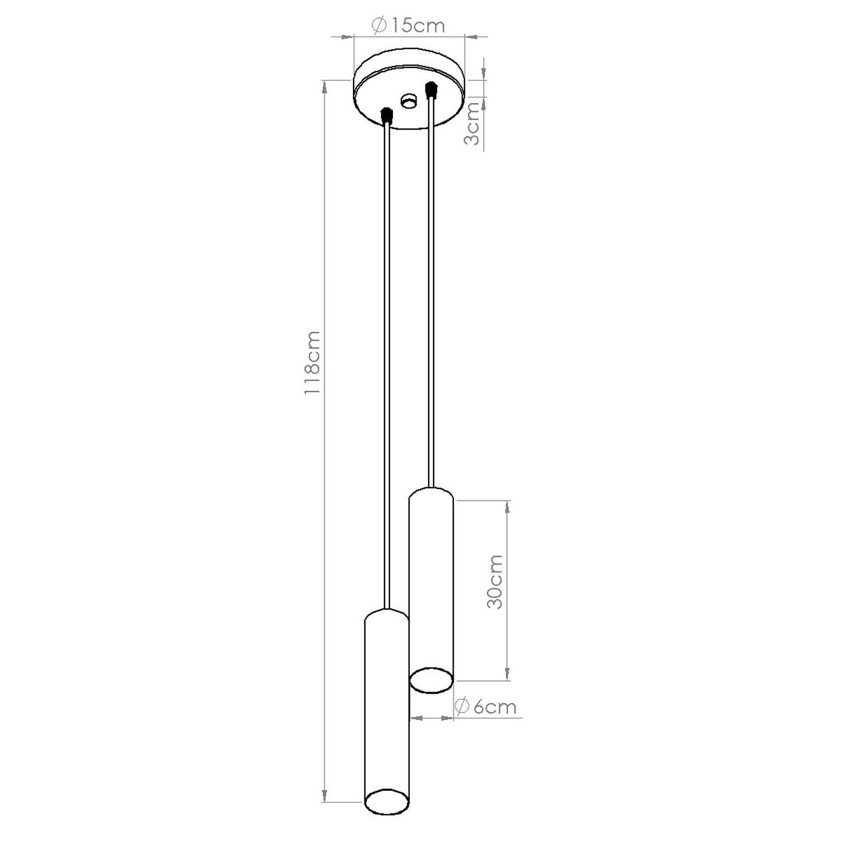 Pendant lamp LAGOS 2P white