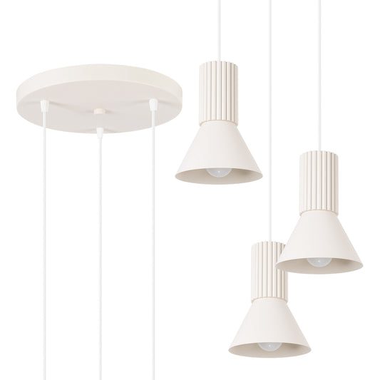 Pendant lamp ESTRIA 3P beige
