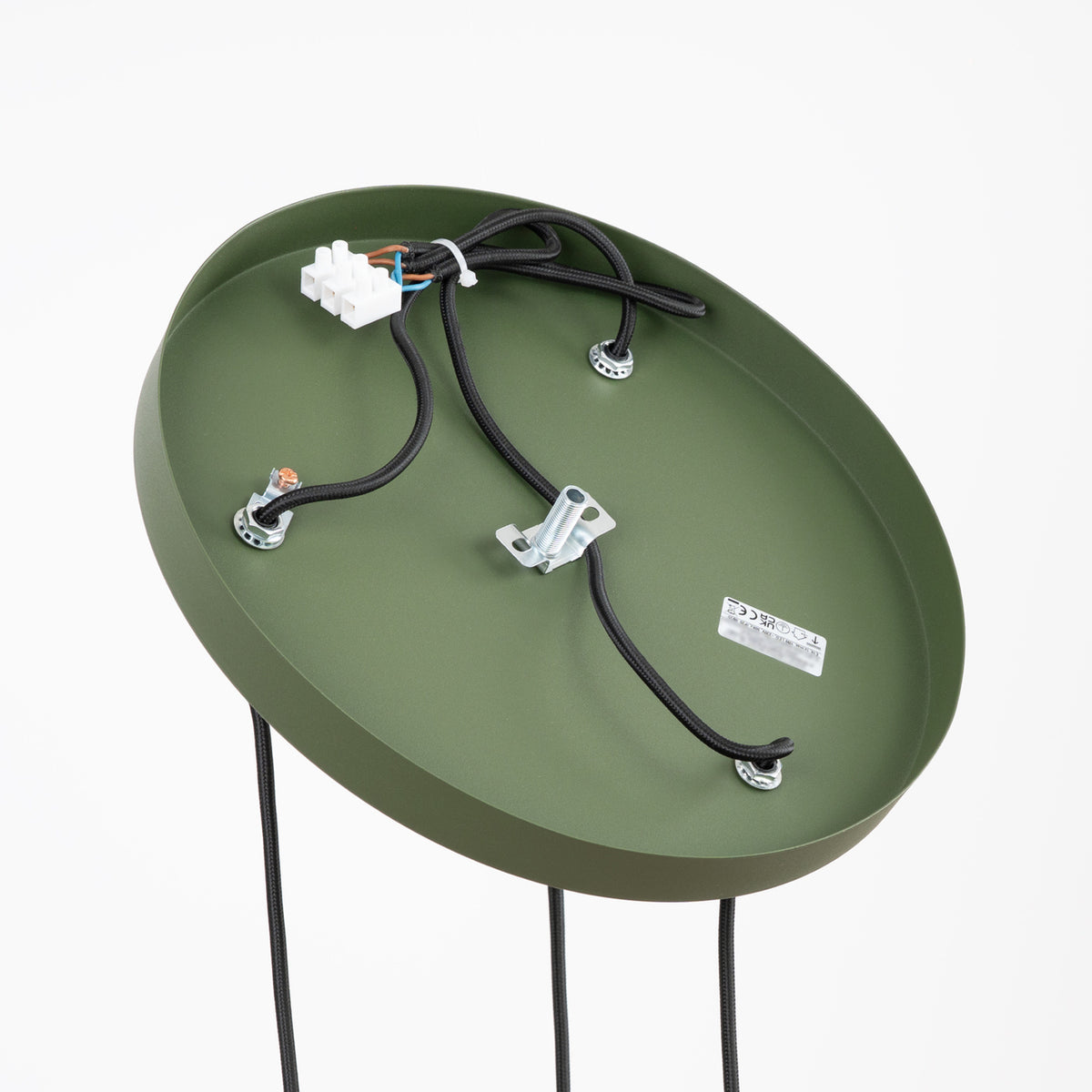 Pendant lamp ESTRIA 3P beige/olive green