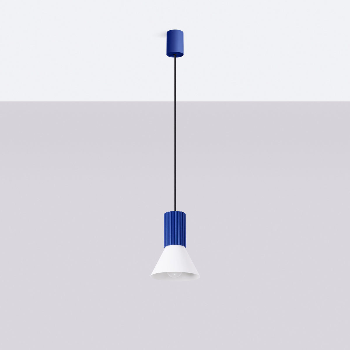 Pendant lamp ESTRIA 1 white/ultramarine