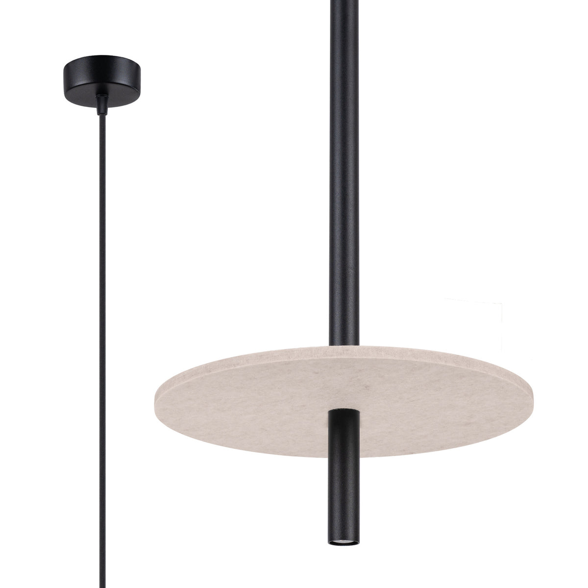 Pendant lamp FELTRO 1 black/beige
