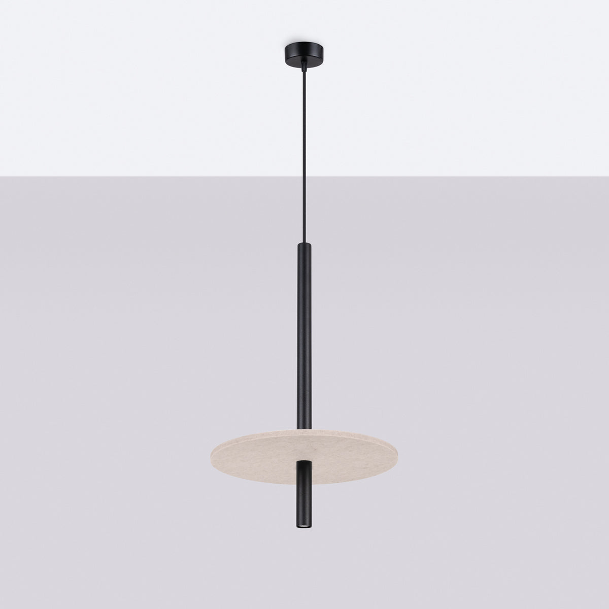 Pendant lamp FELTRO 1 black/beige