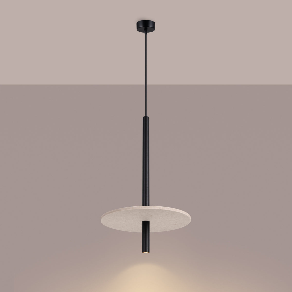 Pendant lamp FELTRO 1 black/beige