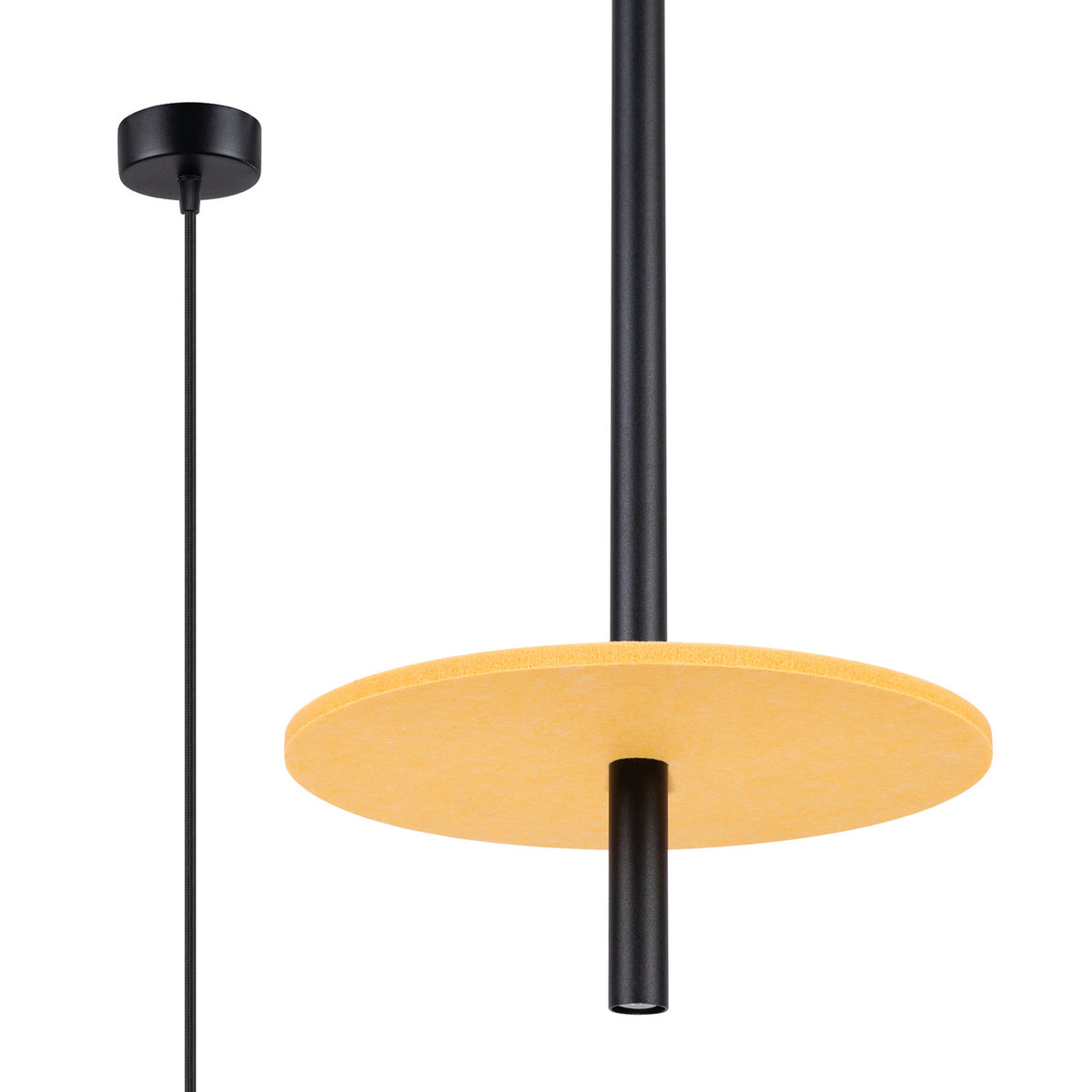 Pendant lamp FELTRO 1 black/yellow