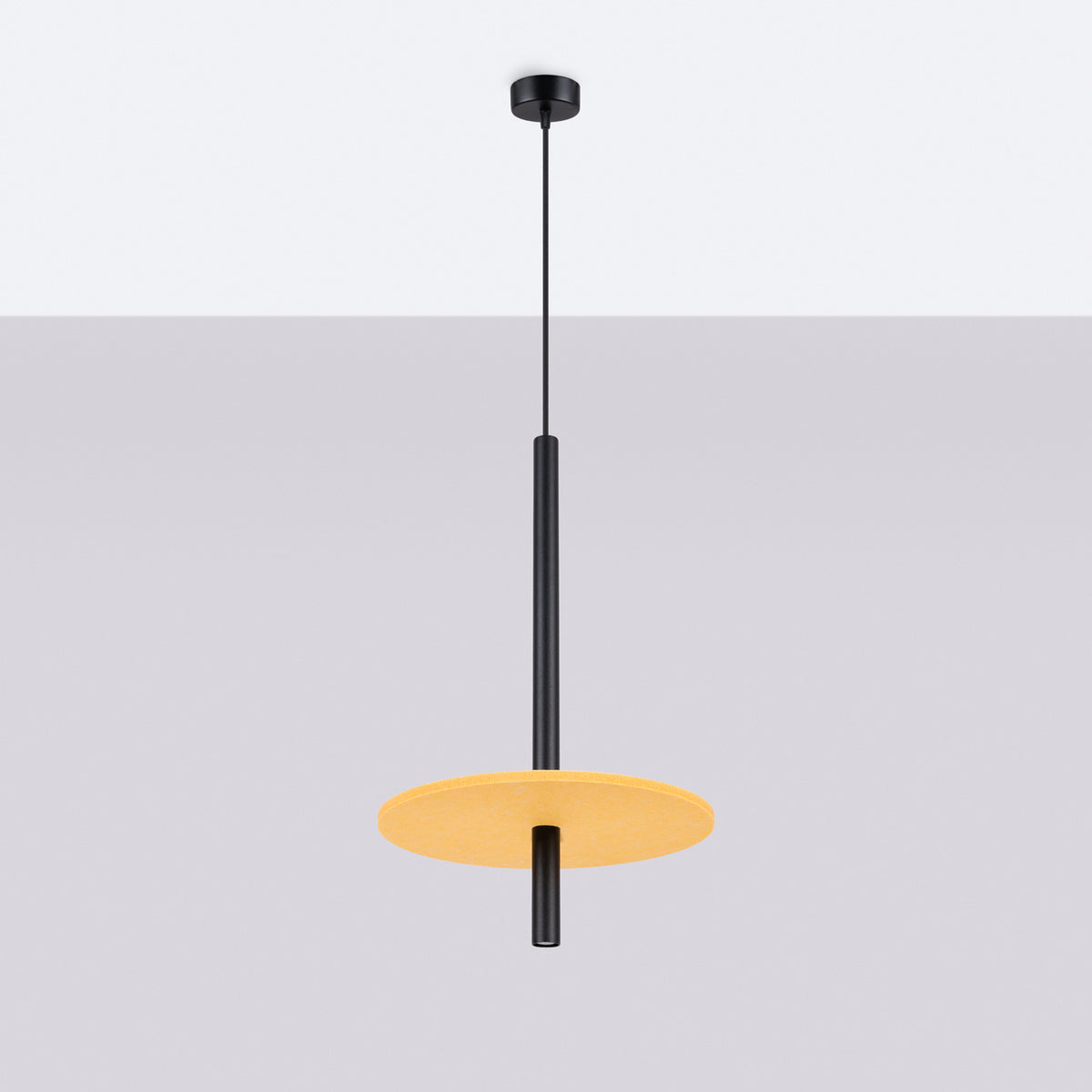Pendant lamp FELTRO 1 black/yellow