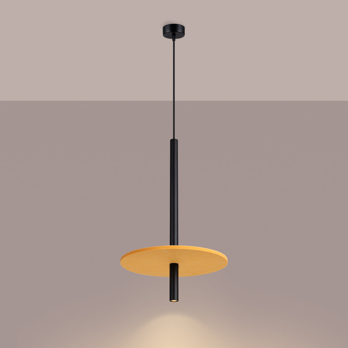 Pendant lamp FELTRO 1 black/yellow