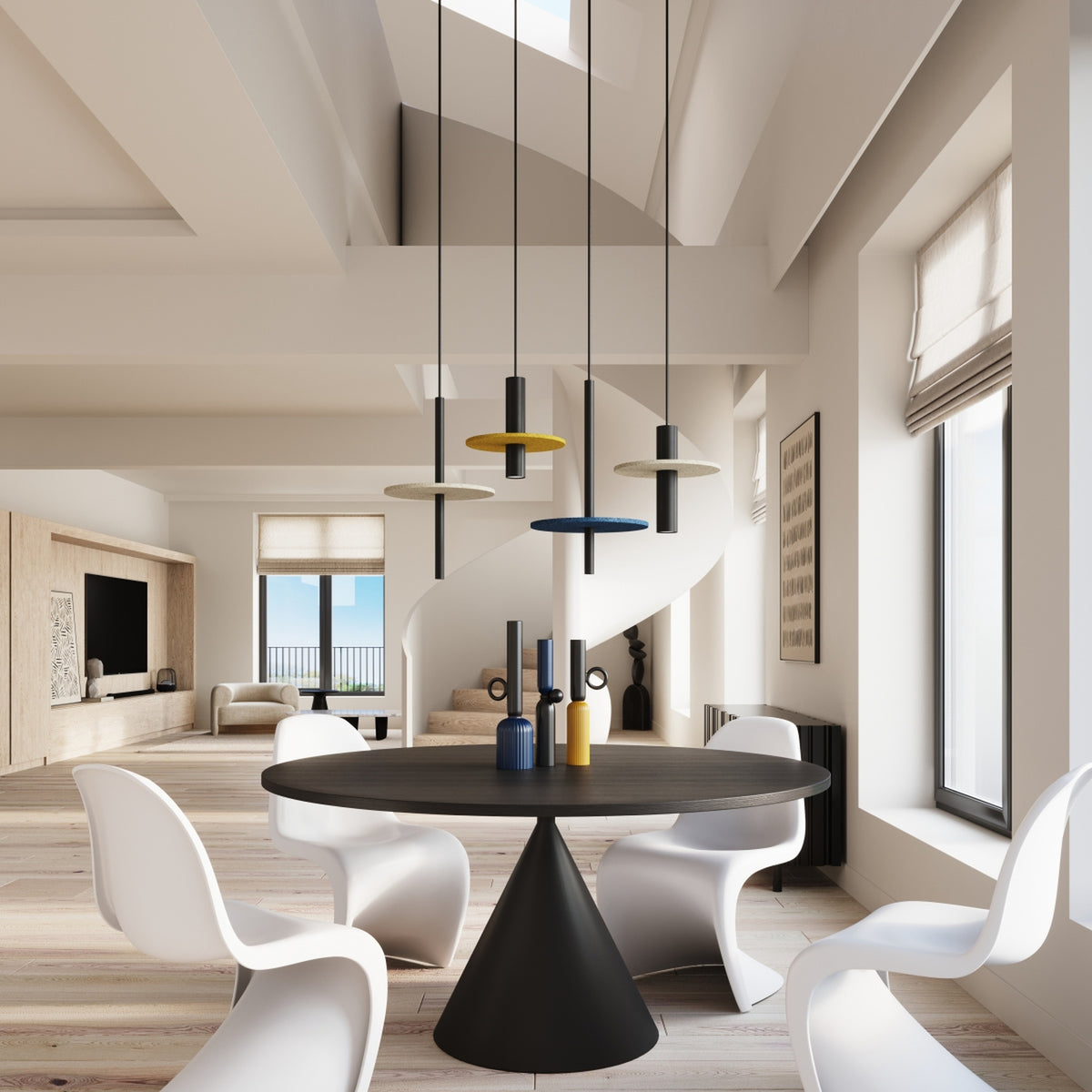 Pendant lamp FELTRO 1 black/navy