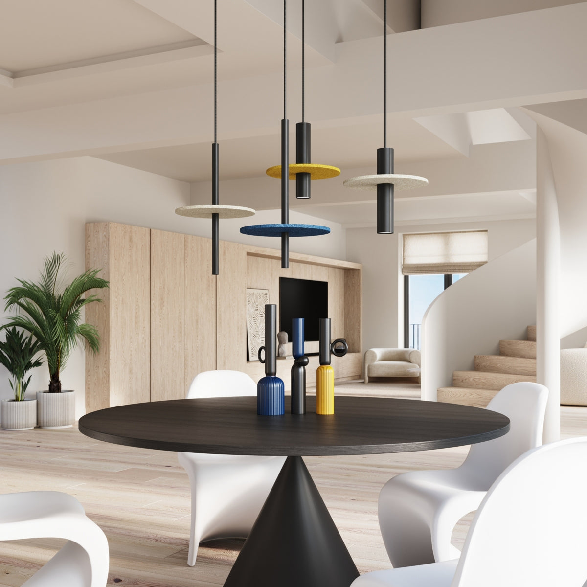 Pendant lamp FELTRO 1 black/navy