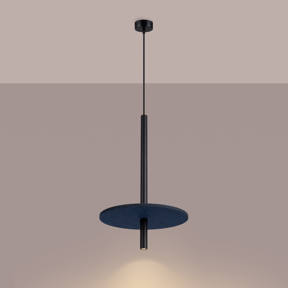 Pendant lamp FELTRO 1 black/navy