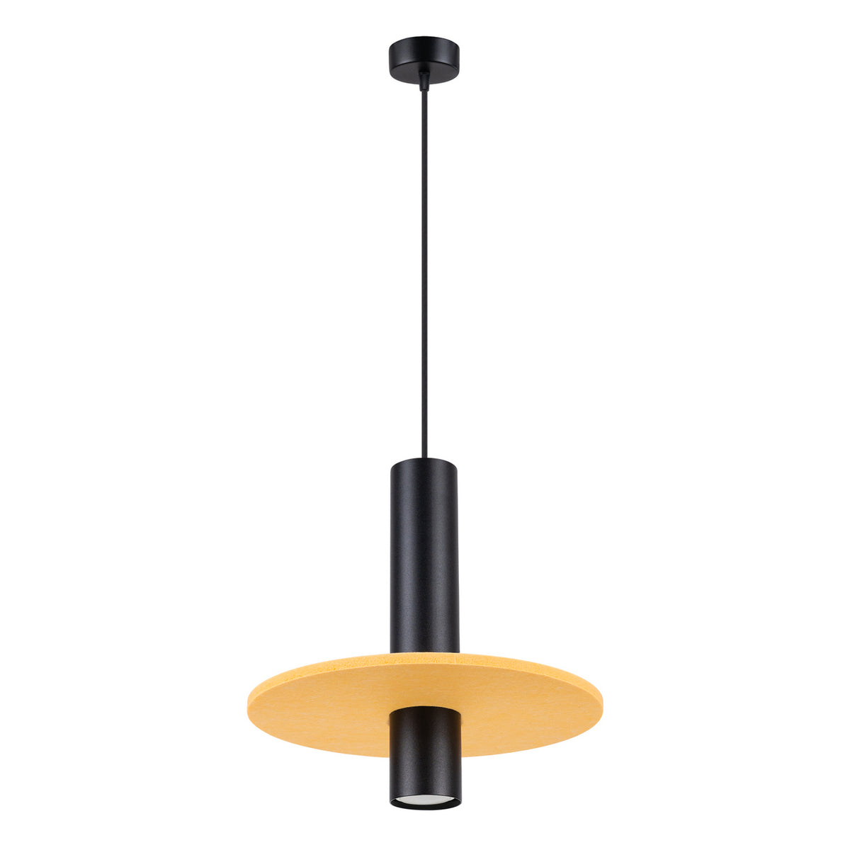 Pendant lamp PELTA 1 black/yellow