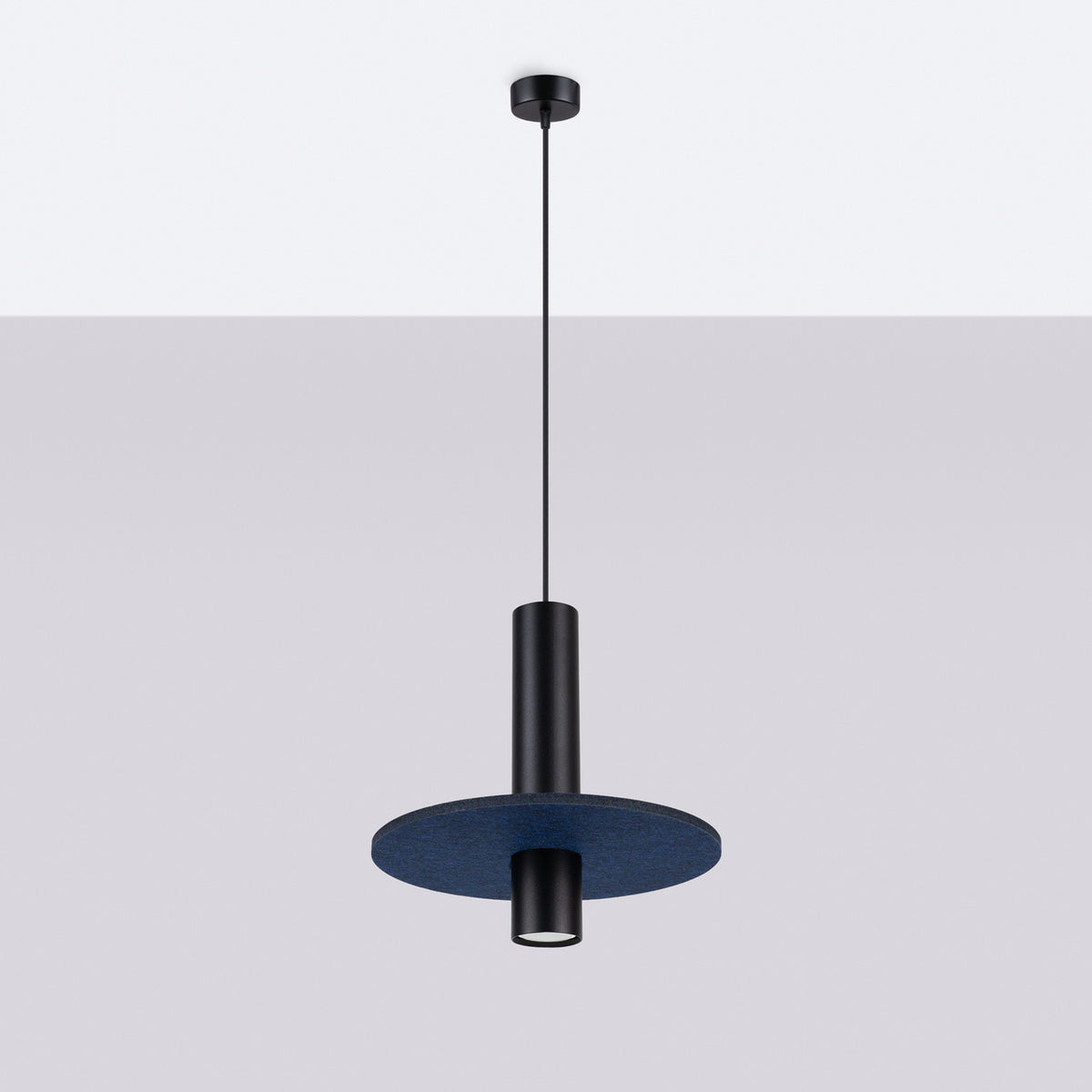 Pendant lamp PELTA 1 black/navy