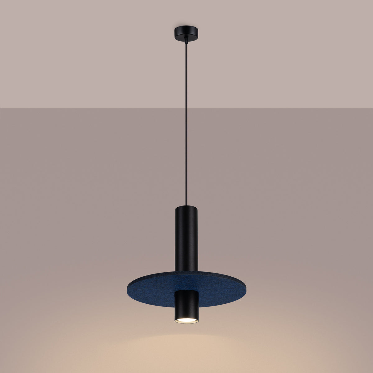 Pendant lamp PELTA 1 black/navy