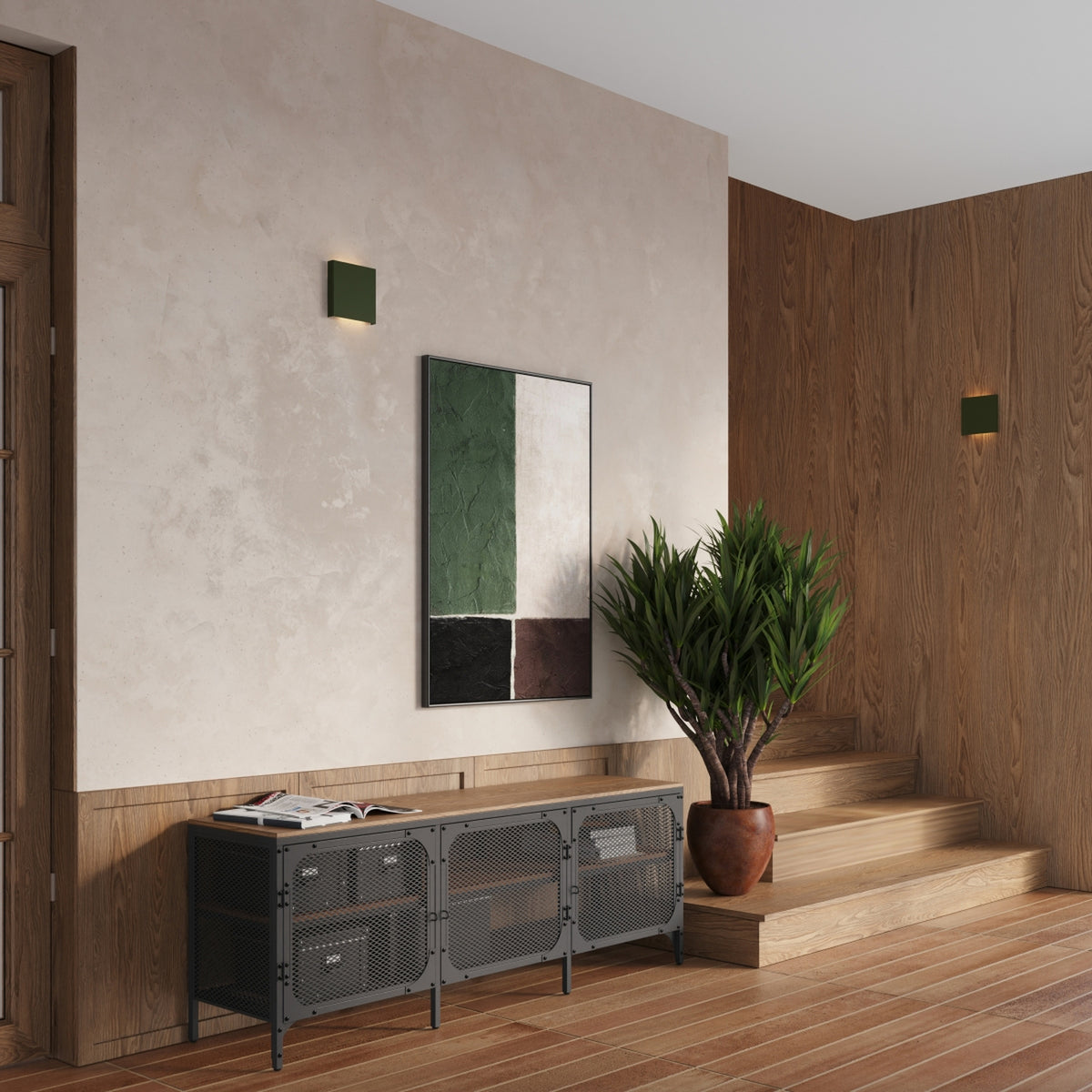 Wall lamp VANTA olive green