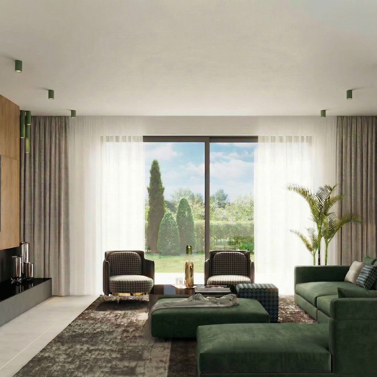 Ceiling lamp LAGOS 20 olive green