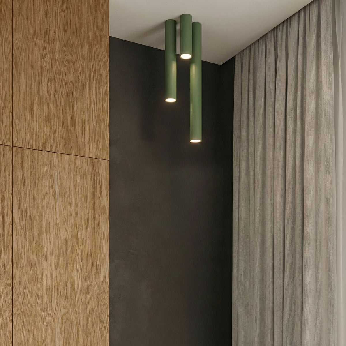 Ceiling lamp LAGOS 20 olive green