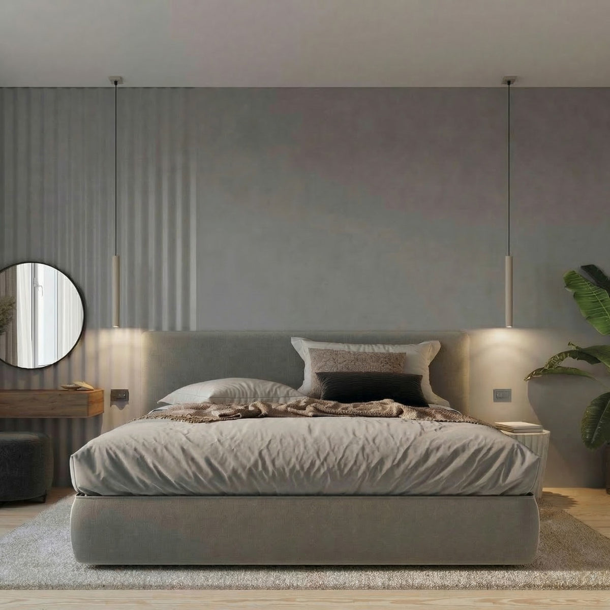 Pendant lamp PASTELO 1 taupe
