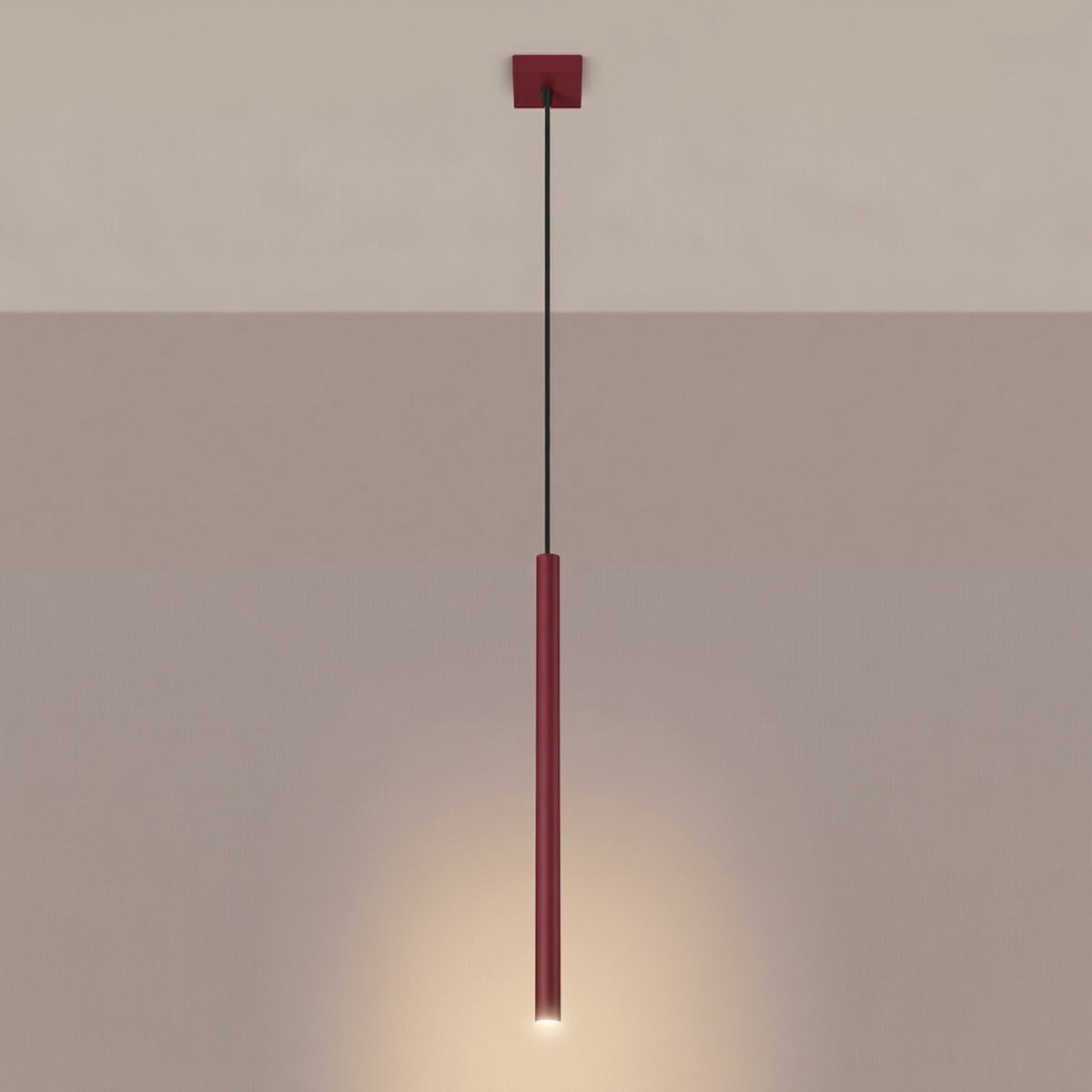 Pendant lamp PASTELO 1 burgundy