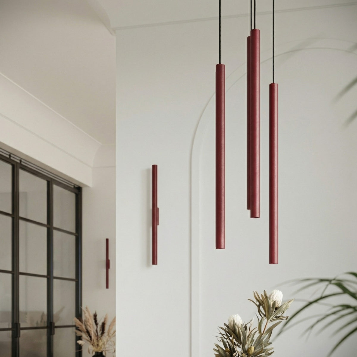 Pendant lamp PASTELO 2 burgundy