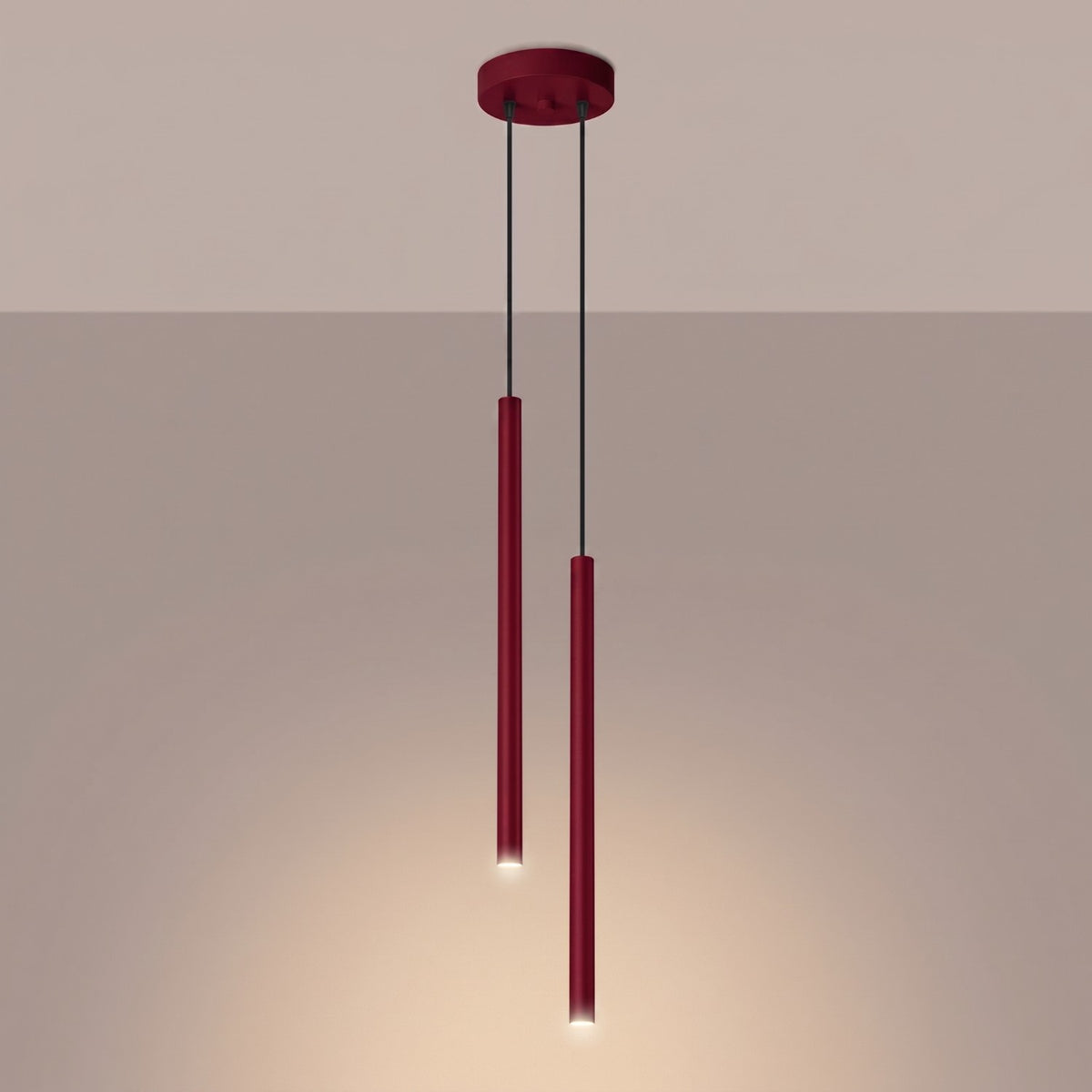 Pendant lamp PASTELO 2 burgundy