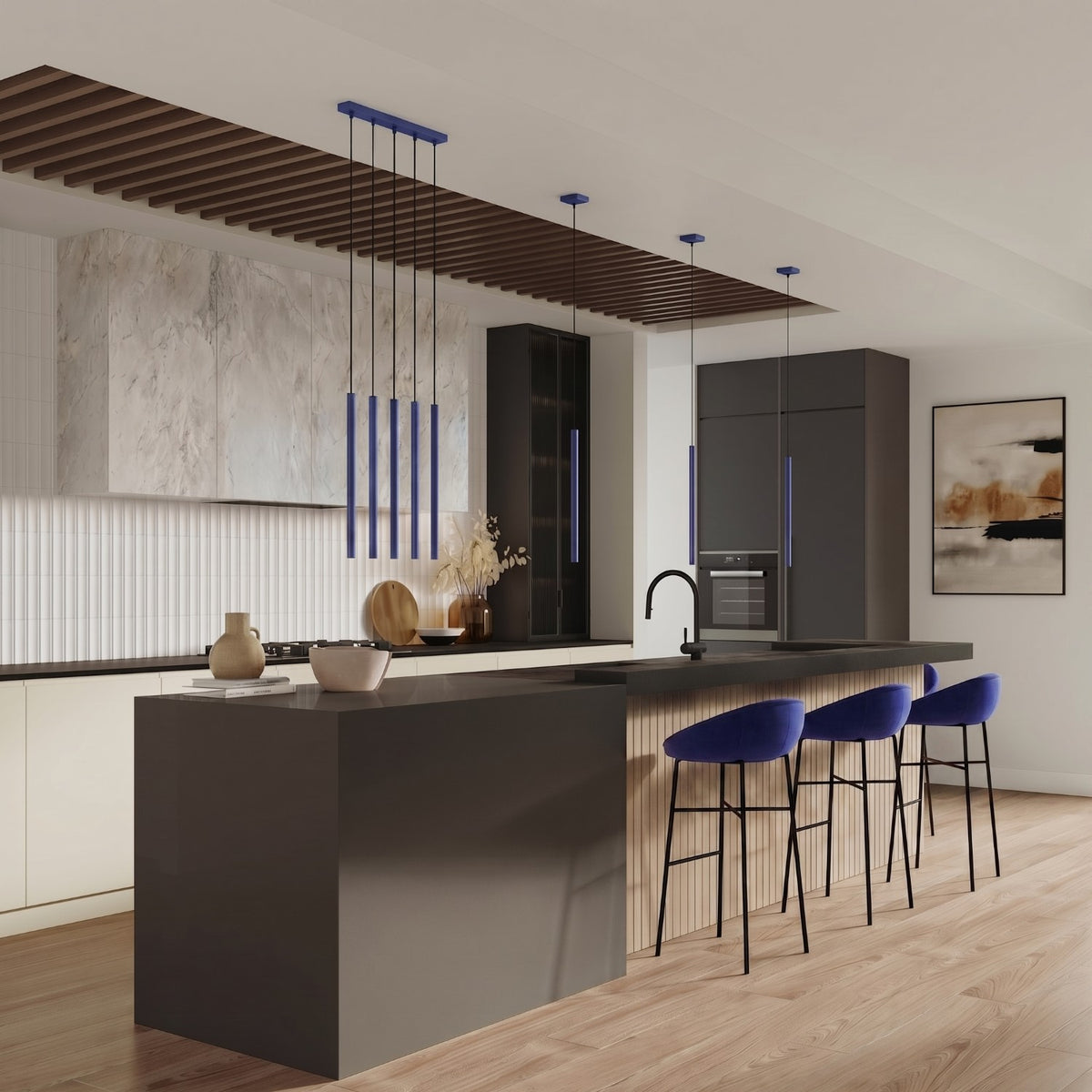 Pendant lamp PASTELO 1 ultramarine