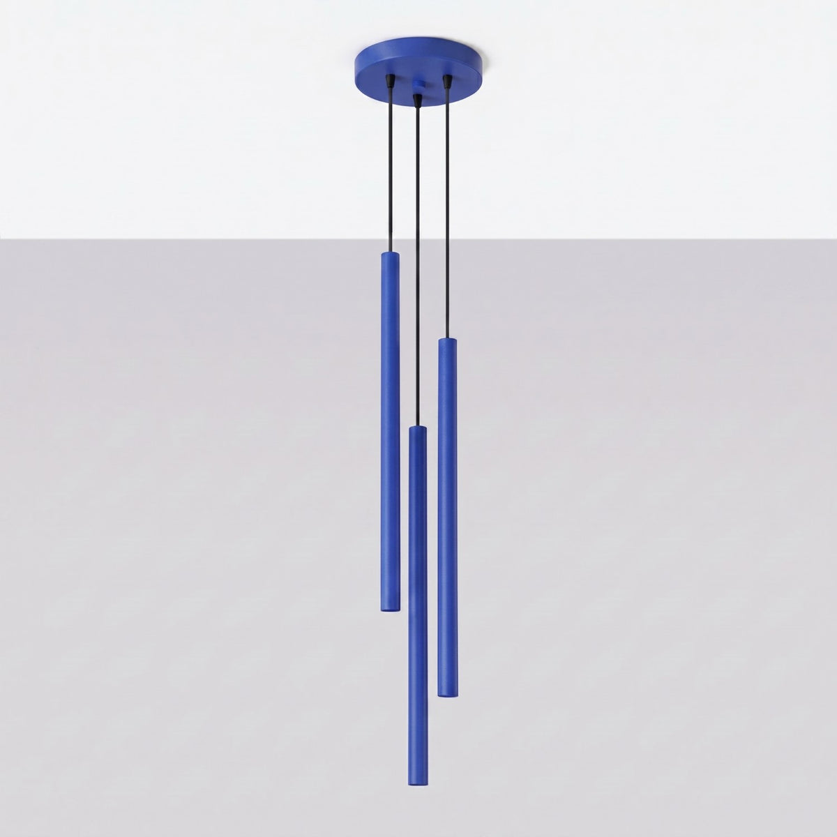 Pendant lamp PASTELO 3P ultramarine
