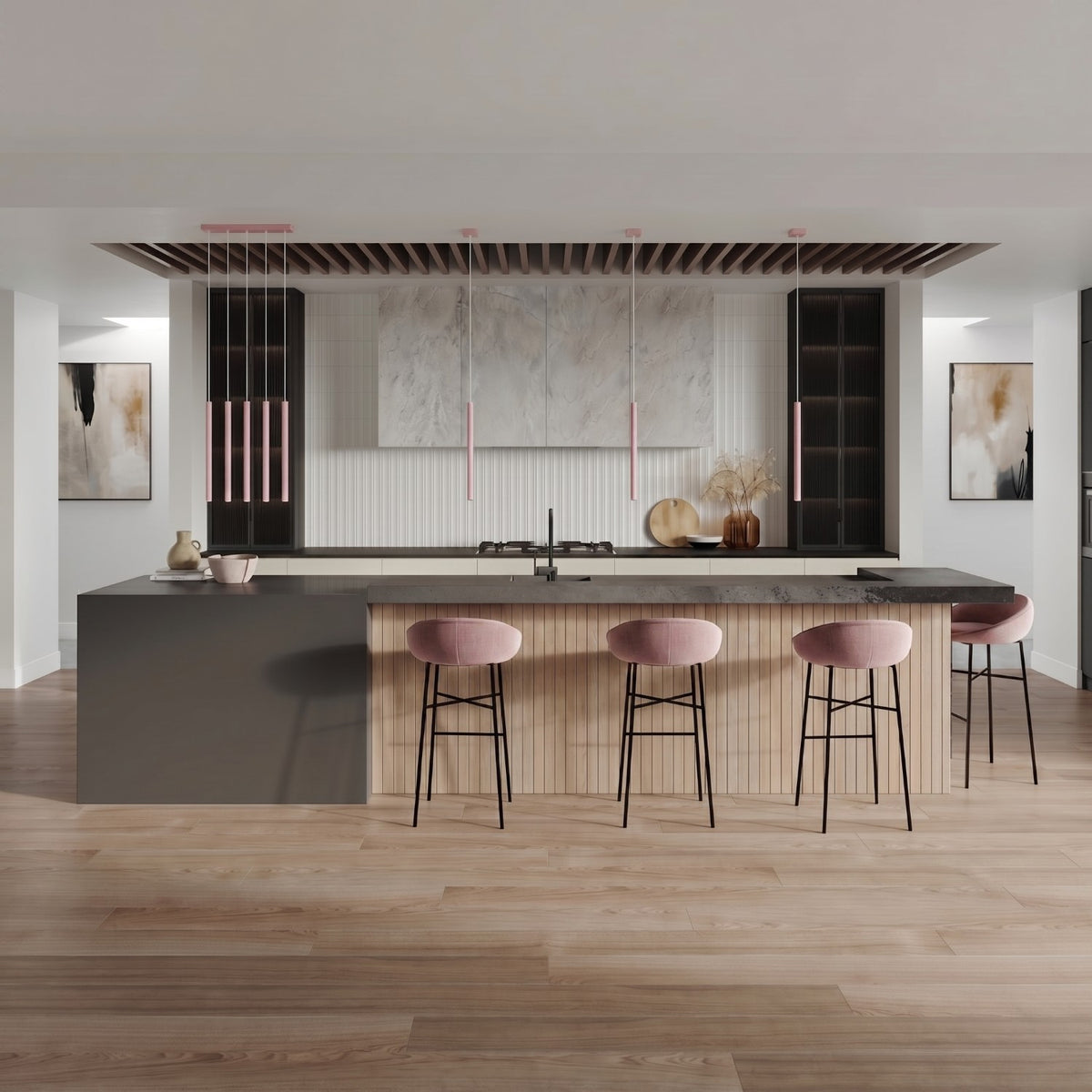 Pendant lamp PASTELO 3P pink