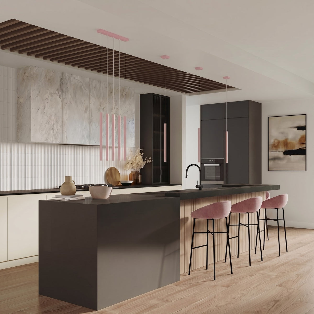 Pendant lamp PASTELO 3P pink