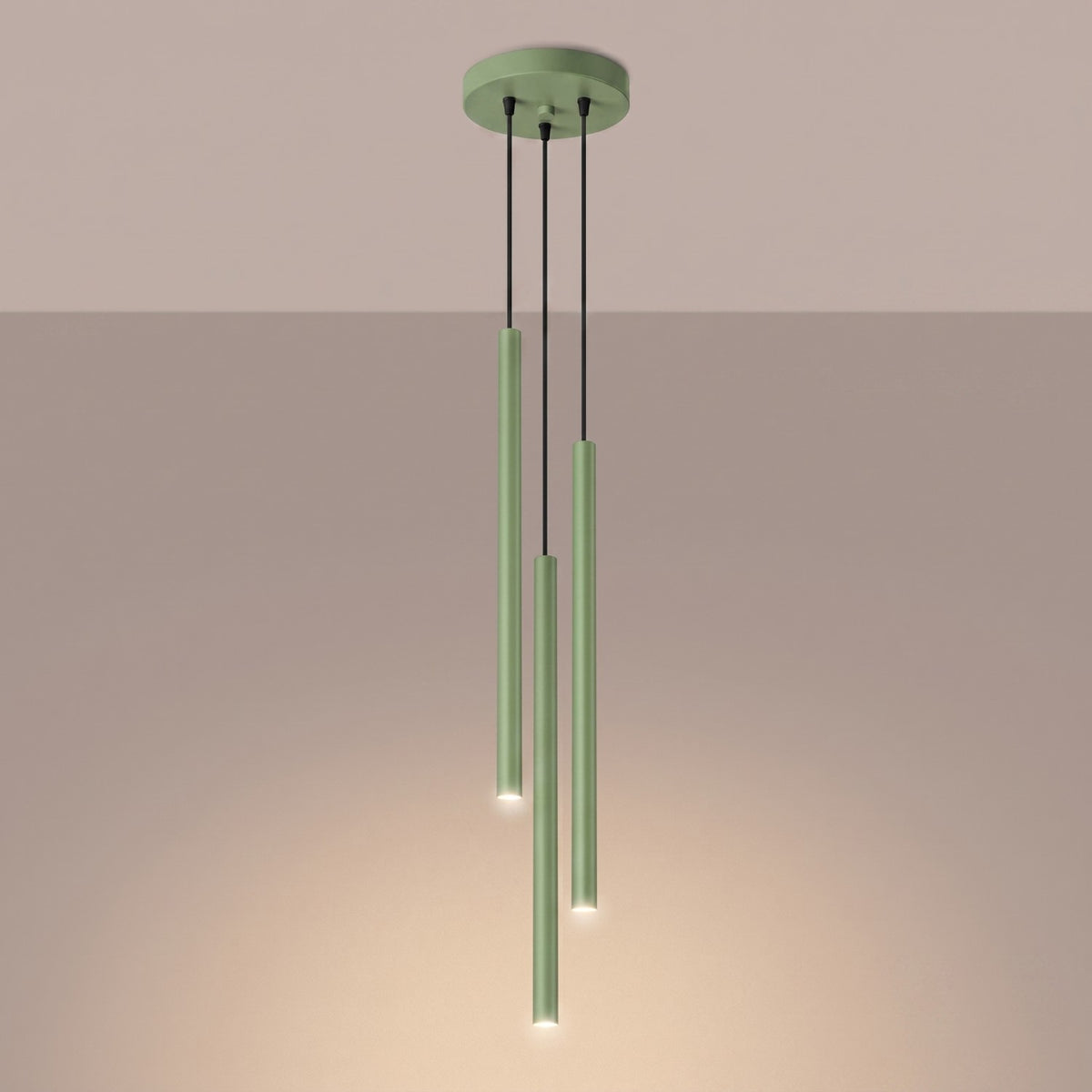Pendant lamp PASTELO 3P sage