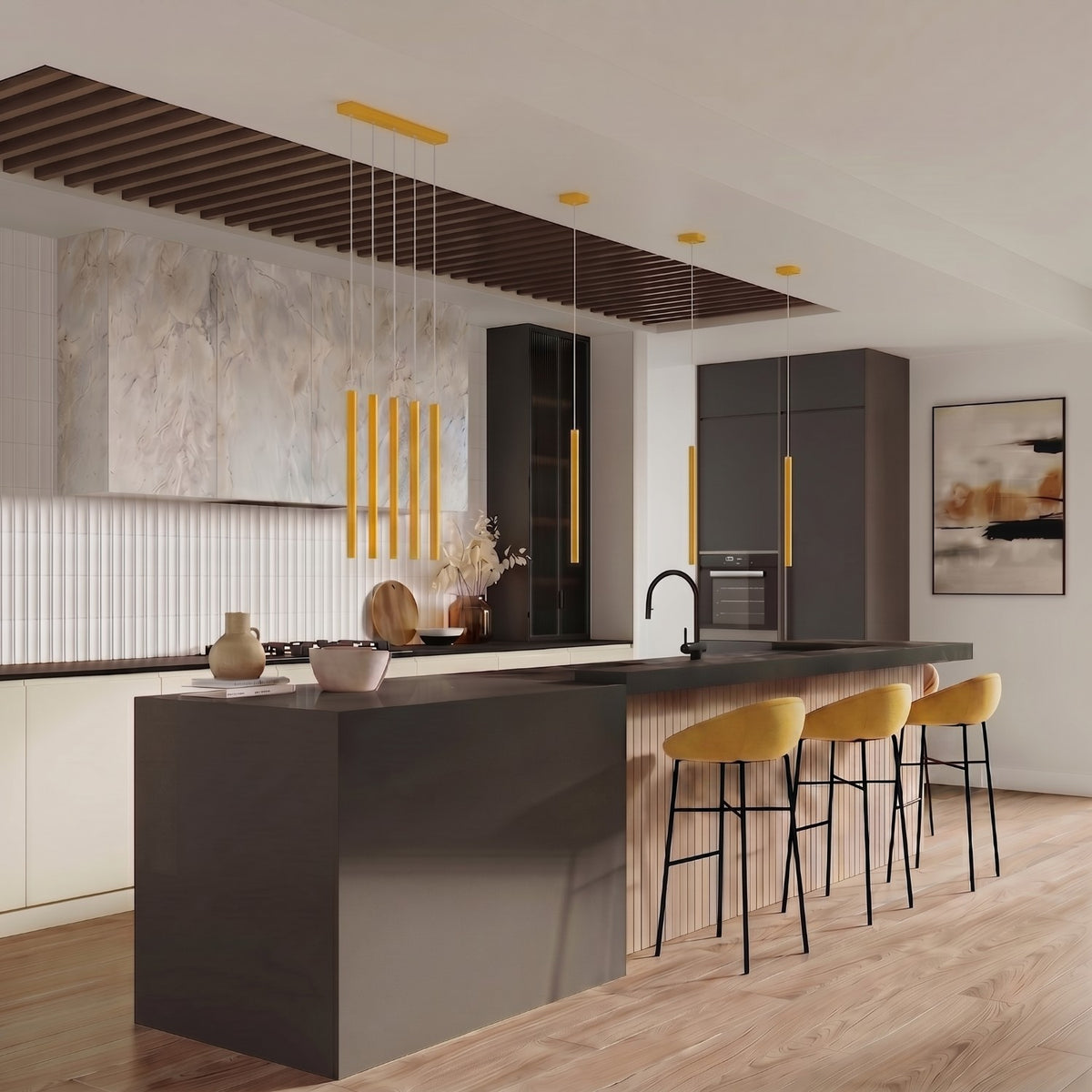 Pendant lamp PASTELO 1 yellow