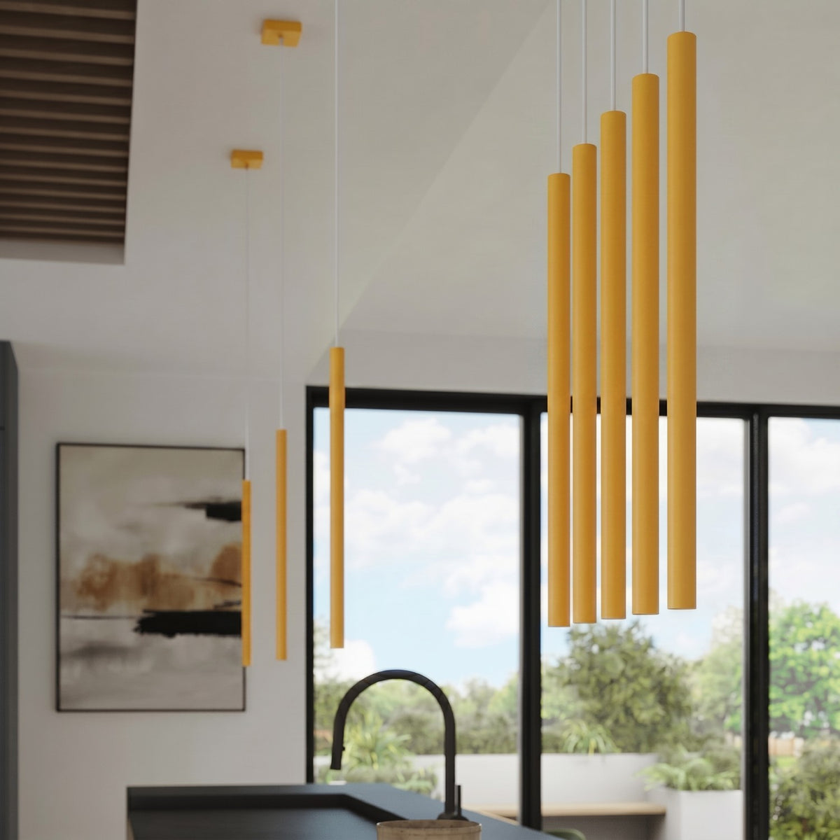 Pendant lamp PASTELO 1 yellow