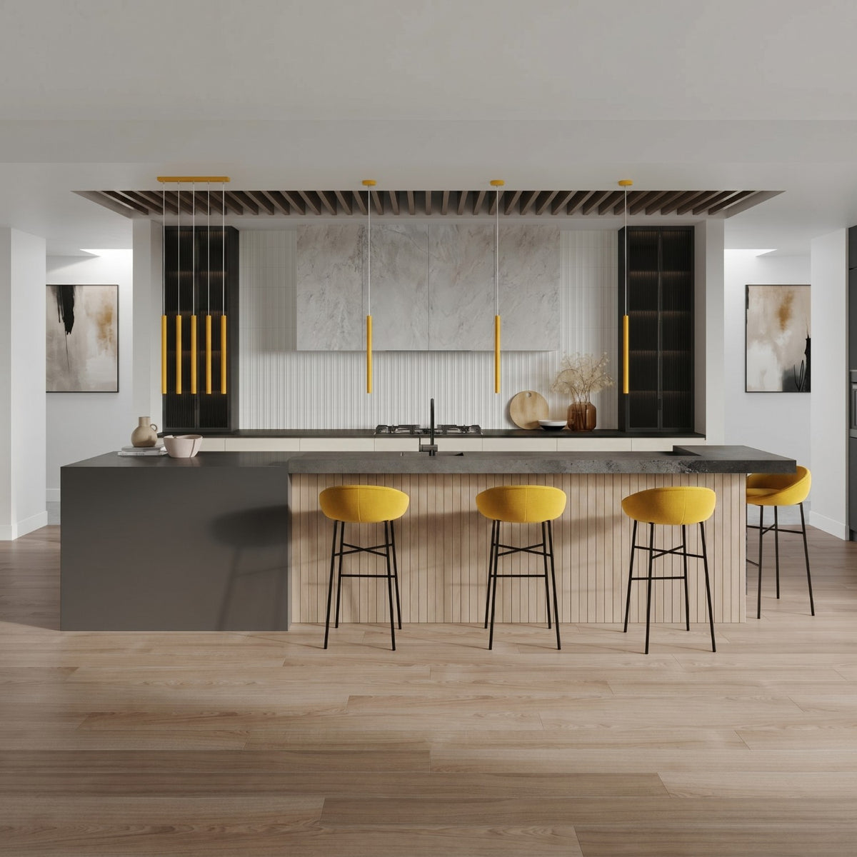 Pendant lamp PASTELO 2 yellow