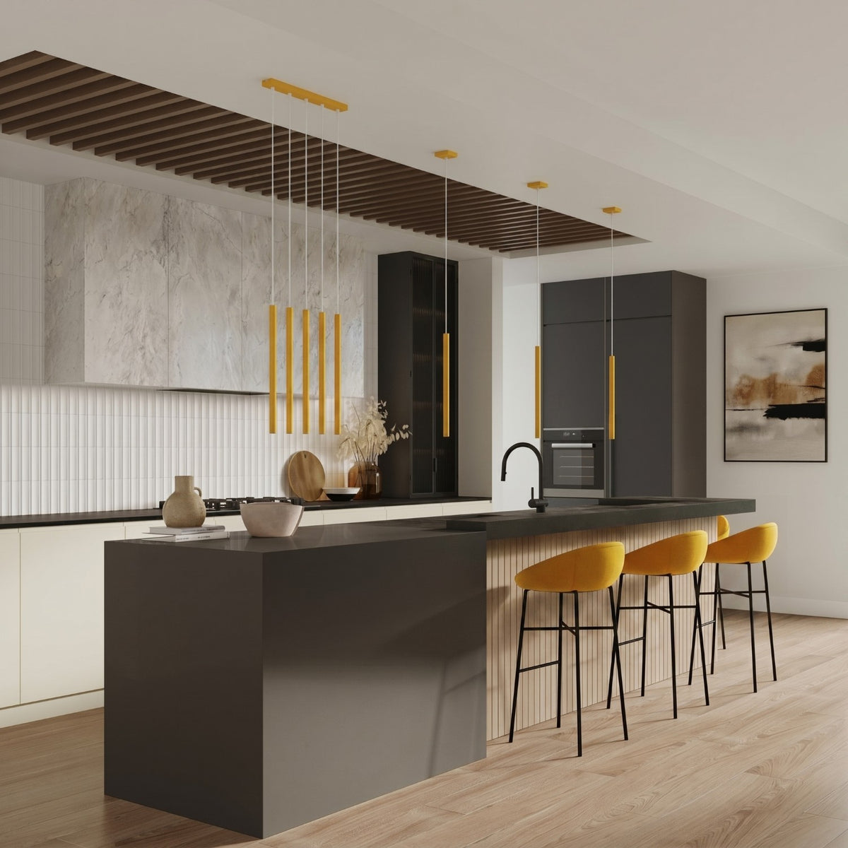 Pendant lamp PASTELO 2 yellow