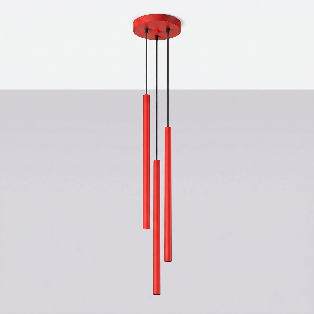 Pendant lamp PASTELO 3P red