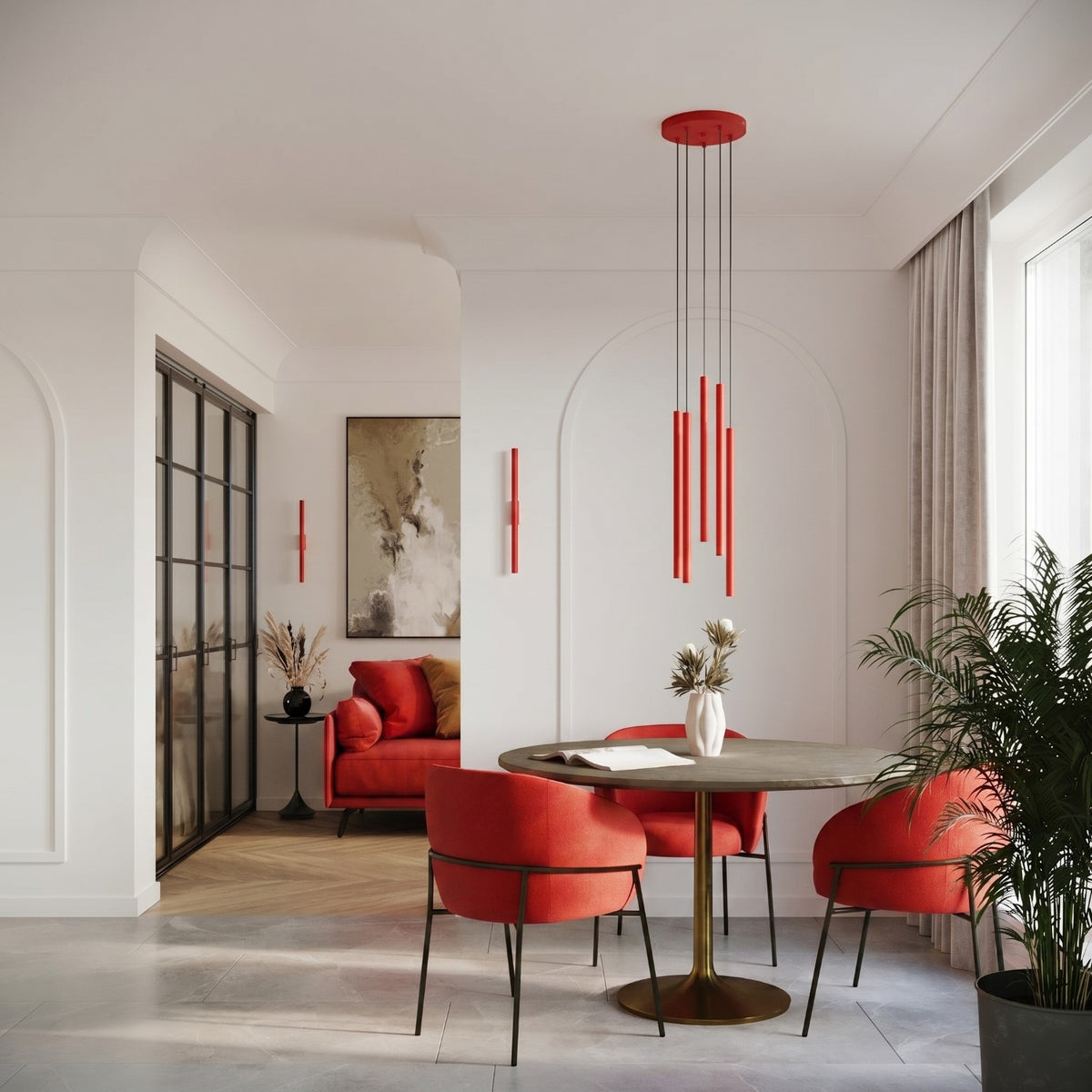 Wall lamp PASTELO 2 red